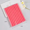 Pink foam hair rollers flexible curling rods overnight hair styling tools for women and girls - 10 Pieces/Pack / Deep Pink