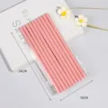 Pink heatless hair styling rollers set, flexible curling rods for volume and waves. - 10 Pieces/Pack / Light Pink