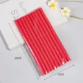 Red foam hair roller rods set, flexible curling styling tools for salon and home use. - 1.2x24cm (10 Pieces/Pack) / Deep Pink