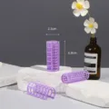 Purple plastic hair rollers with teeth and buckle design for easy styling and curling hair at home. - 2.5cm (Pack of 10) / Purple