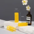 Plastic hair rollers with teeth and securing clips for easy hair styling and curling at home. - 2.5cm (Pack of 10) / Yellow