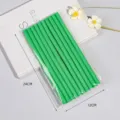 Green pearl cotton hair rollers set 24x12cm, professional salon styling tools for curly hair. - 1.2x24cm (10 Pieces/Pack) / Grass Green