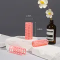 Pink plastic hair rollers curlers set with toothed sub-buckle design, practical hair styling tools for home use. - 2.5cm (Pack of 10) / Nude