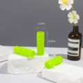 Green plastic hair roller curling cylinder with ventilation holes and pin for styling bangs. - 10 Pieces/Pack / Green
