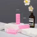 Set di bigodini per capelli in plastica rosa, strumento per styling dentato da 2,5x6,8cm. - 2.5cm (Confezione da 10) / Rosa chiaro