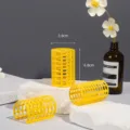 Plastic hair rollers for bangs volume styling, professional salon and home self-grip curlers. - 6 Pieces (3.6cm) / Yellow