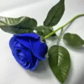 Enkele blauwe zeep roos kunstbloem 5 lagen groot boeket voor huis bruiloft decor - Zonder Zak / Blauw