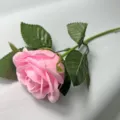 Enkele roze zeep roos kunstbloem tak 5-laags grote neobloem voor huis bruiloft decoratie. - Roze