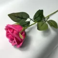 Kunstmatige roze zeeproos enkele stengel bloem decoratief cadeau voor huwelijksfeest. - Rozerood