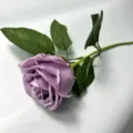 Kunstmatige zeep roos bloem enkele steel paarse neobloem voor huis bruiloft decoratie. - Lavendel