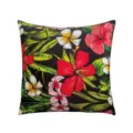 Tropical floral print velvet throw pillow cushion for living room sofa home decor comfortable - 45*45cm (Throw Pillow Cover) Without Insert / Style 3