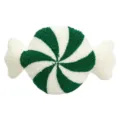 Cuscino a forma di caramella alla menta tufted verde e bianco, decoro divano natalizio. - Forma a caramella con imbottitura, 30*50 cm / Caramella Verde