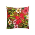 Velvet throw pillow with tropical floral print, cozy sofa cushion for home decor bedroom living room. - 45*45cm (Throw Pillow Cover) Without Insert / Style 2