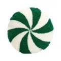 Cuscino divano rotondo trapuntato in peluche a forma di caramella menta verde bianco - Rotondo con imbottitura per cuscino, 38*38 cm / Tondo Verde
