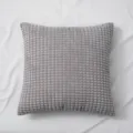 Grijze Ribfluwelen Kussenhoes Zachte Vierkante Kussenhoes voor Bank Bed Woondecoratie - 40x40cm (Kussensloop) / Grijs