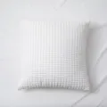 Zachte geweven ribfluwelen kussensloop vierkante witte sierkussenhoes voor bank bed decoratie. - 40x40cm (Kussensloop) / Wit