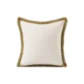 Solid color decorative throw pillow cover with stylish braided rope edge for sofa couch. - 45*45cm (Pillow Not Included) / Style 1
