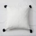Cotton Woven Bohemian Style Pillow Cover with Black Tassels for Living Room Sofa Decor - 45*45 cm (Pillowcase + Brushed Fabric Insert) / Woven No. 1