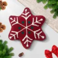 Christmas snowflake red star shaped throw pillow festive sofa bed cushion decor cover - Red