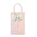 Pink tweed car tissue box with bow hanging seat back organizer for auto interior decor - Style 6 / 40*14*1cm