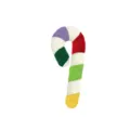 Cuscino decorativo colorato toufted a forma di bastoncino di zucchero natalizio. - Bastoncino di Zucchero Colorato