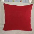 Effen rode linnen vierkante kussenhoes, modern minimalistisch sierkussen voor bank en slaapkamer. - 45*45cm (kussensloop) zonder vulling / Rood