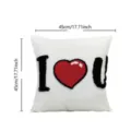 Valentine's Day red heart I love you throw pillow cover 45x45cm sofa cushion decor - 45*45cm (Cushion Cover + Insert) / Style 3