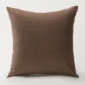 Donkerbruine vierkante kussensloop, moderne getextureerde kussenhoes voor bank en bed. - Bruin