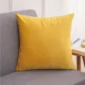 Morbida federa per cuscino in velluto giallo tinta unita quadrata per divano decorazione camera letto - 30*50 cm (federa + imbottitura in tessuto non tessuto) / Giallo