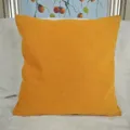 Effen oranje linnen kussenhoes, moderne minimalistische vierkante kussensloop voor de bank. - Oranje