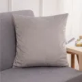 Housse de coussin en velours gris moderne et minimaliste, douce pour canape salon decoration - 30*50 cm (taie d'oreiller + rembourrage non tissé) / Gris