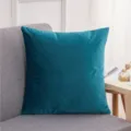 Housse de coussin en velours minimaliste moderne taie d'oreiller unie pour canapé chambre - 30*50 cm (taie d'oreiller + rembourrage non tissé) / Bleu lac