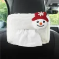 Christmas car tissue box cute cartoon seat back hanging tissue holder for auto interior. - 18*12*5cm / Snowman