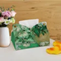Vintage olieverf lederen tissuebox, decoratieve rechthoekige papieren servettenhouder. - 19*12*14 cm / Stijl 2