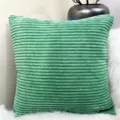 Groen ribfluwelen vierkant kussen voor bank en bed, zacht gestructureerd sierkussen. - 45*45 cm kussensloop (exclusief vulling) / Groen