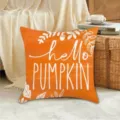 Decorative Fall Pumpkin Throw Pillow Cover Orange Autumn Maple Leaf Cushion For Sofa. - 45*45cm (Throw Pillow Cover) Without Insert / Style 2