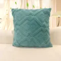 Teal geometric tufted cushion cover, soft cotton velvet throw pillow case for living room sofa. - Pillowcase 30*50cm / Blue