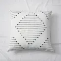 Cotton woven bohemian throw pillow, modern minimalist black and white sofa cushion cover. - 45*45 cm (Pillowcase + Brushed Fabric Insert) / Woven No. 2