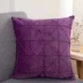 Paarse fluwelen kussenhoes met geometrisch patroon voor bank woonkamer zachte kussensloop - 45*45cm (kussensloop) zonder vulling / Paars