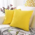 Yellow corduroy pillow cover corn grain texture sofa cushion decorative throw pillow case - 30x50 cm Pillowcase (Insert Not Included) / Yellow