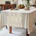 Nordic minimalist cotton linen table runner with elegant tassels for dining table decor. - 30*240cm / Style 4