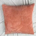 Cuscino quadrato in velluto a coste rosa cuscino da divano tinta unita decorazione per la casa - rosa scuro