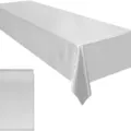 Solid silver satin tablecloth and table runner for wedding hotel decoration and modern home style. - 30*240cm / Gray