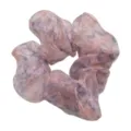 Chiffon floral scrunchie detail shot, elegant pink purple hair tie for daily sweet hairstyles. - Purple Ditsy Floral