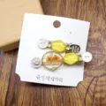 Sweet floral rhinestone duckbill hair clip cute women hair barrette fashion hair accessory - Flower Style
