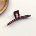 minimalist PC hair claw clip shark clip dark red elegant hair accessory for women - Claw Clip / 13cm / Burgundy