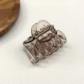 Translucent brown hair claw clip, minimalist pc shark clip variant for women daily styling. - Large Pumpkin Hair Claw / 9.5cm / Transparent Coffee