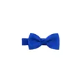 Blue ribbon bow hair clip detail view, handmade fabric infant hair accessory close up - Blue(5#)