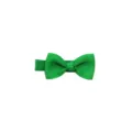 Green bow hair clip detail shot, featuring fabric ribbon material and solid color design. - Green (10#)