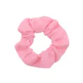 Pink fabric hair scrunchie for women, retro minimalist fashion hair accessory daily wear. - Rose Pink